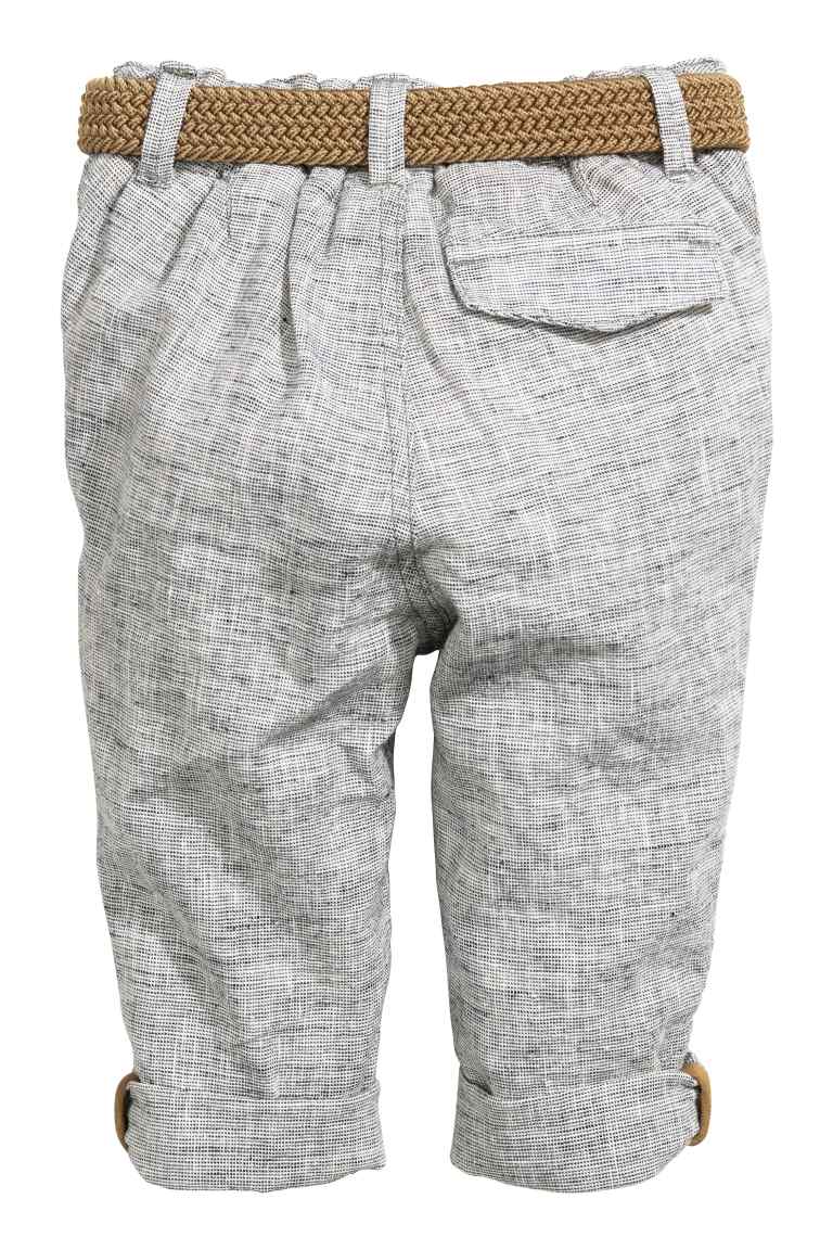 Linen-blend trousers